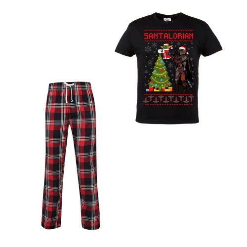 MĘSKA PIŻAMA ŚWIĄTECZNA PREZENT BOŻE NARODZENIE CHOINKA SANTALORIAN