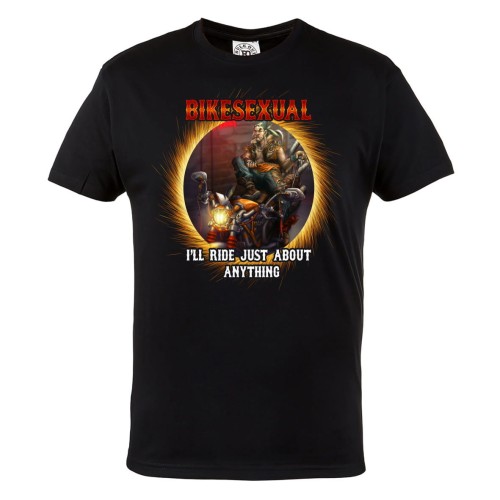 KOSZULKA MOTO MOTORYZACYJNA BIKESEXUAL I'LL RIDE JUST ABOUT ANYTHING