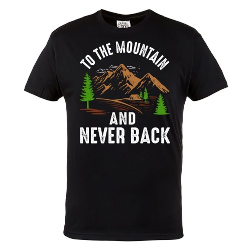 KOSZULKA DLA PODRÓŻNIKA TREKKING GÓRSKIE WYCIECZKI TO THE MOUNTAIN AND NEVER BACK