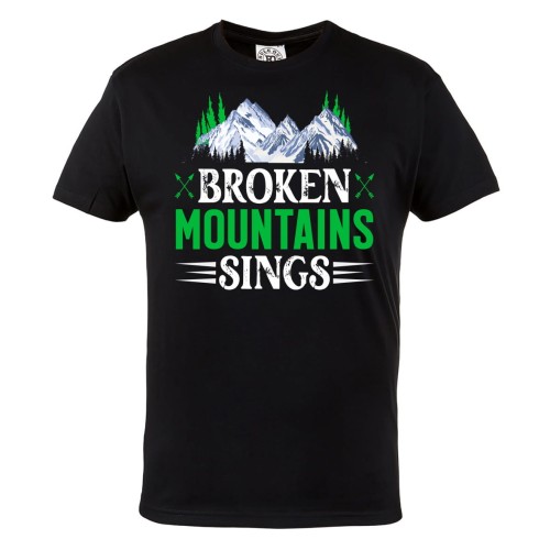 KOSZULKA DLA PODRÓŻNIKA TREKKING GÓRSKIE WYCIECZKI BROKEN MOUNTAINS SIGNS