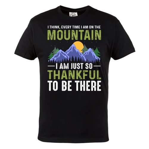 KOSZULKA DLA PODRÓŻNIKA TREKKING GÓRSKIE WYCIECZKI THANKFUL TO BE HERE