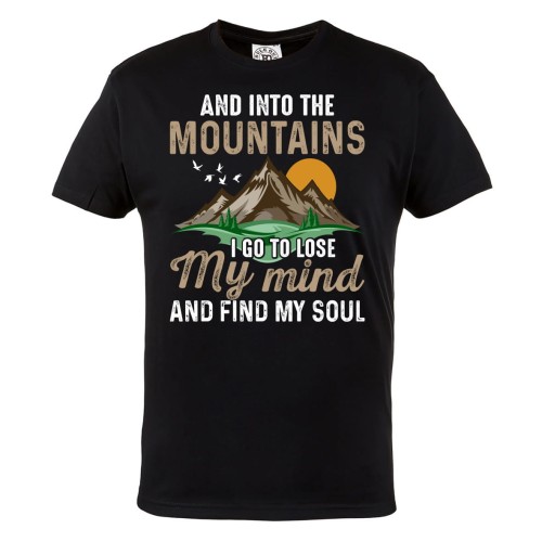 KOSZULKA DLA PODRÓŻNIKA TREKKING GÓRSKIE WYCIECZKI LOSE MY MIND AND FIND MY SOUL 1