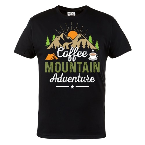 KOSZULKA DLA PODRÓŻNIKA TREKKING GÓRSKIE WYCIECZKI COFFEE MOUNTAIN ADVENTURE