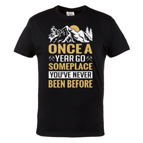 KOSZULKA DLA PODRÓŻNIKA TREKKING GÓRSKIE WYCIECZKI PLACE YOU'VE NEVER BEEN BEFORE