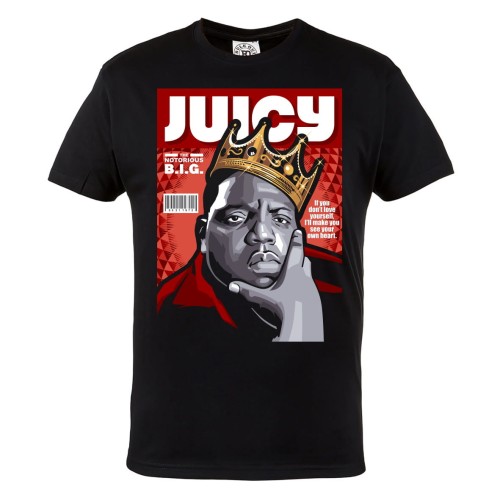 KOSZULKA MUZYCZNA RAPER NOTORIOUS B.I.G. KRÓL HIP-HOPU JUICY 1