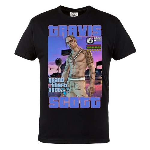 KOSZULKA MUZYCZNA RAPER TRAVIS SCOTT GTA GRAND THEFT AUTO HIP-HOP 1