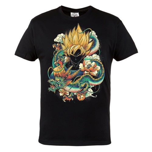 DRAGON BALL Z MĘSKA KOSZULKA Z NADRUKIEM DLA FANA MANGA ANIME GOKU BOSKI SMOK SHEN LONG