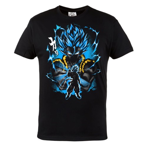 DRAGON BALL Z MĘSKA KOSZULKA Z NADRUKIEM DLA FANA MANGA ANIME SAIYANIN BLUE