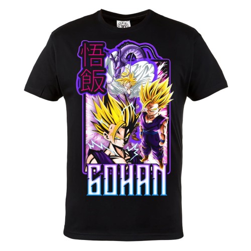DRAGON BALL Z MĘSKA KOSZULKA Z NADRUKIEM DLA FANA MANGA ANIME GOHAN