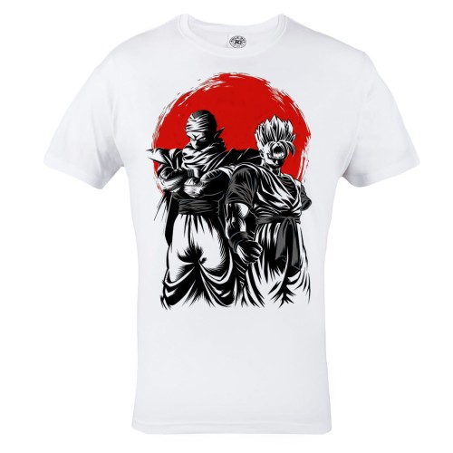 DRAGON BALL Z MĘSKA KOSZULKA Z NADRUKIEM DLA FANA MANGA ANIME GOHAN PICCOLO