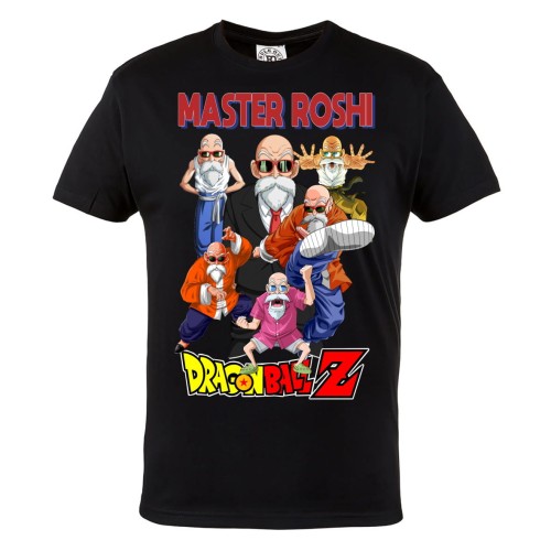 DRAGON BALL Z MĘSKA KOSZULKA Z NADRUKIEM DLA FANA MANGA ANIME MASTER ROSHI GENIALNY ŻÓŁW