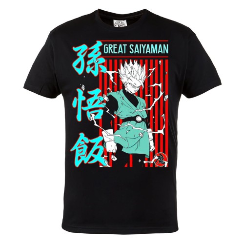 DRAGON BALL MĘSKA KOSZULKA Z NADRUKIEM DLA FANA MANGA ANIME GREAT SAIYAMAN 1