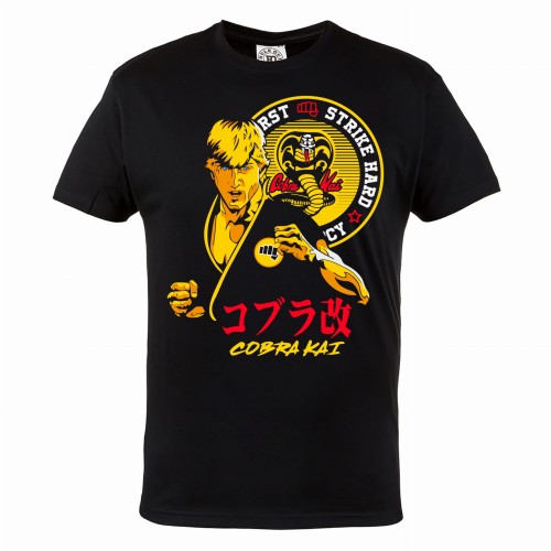 MĘSKA KOSZULKA Z NADRUKIEM SERIAL COBRA KAI KARATE KID STRIKE HARD