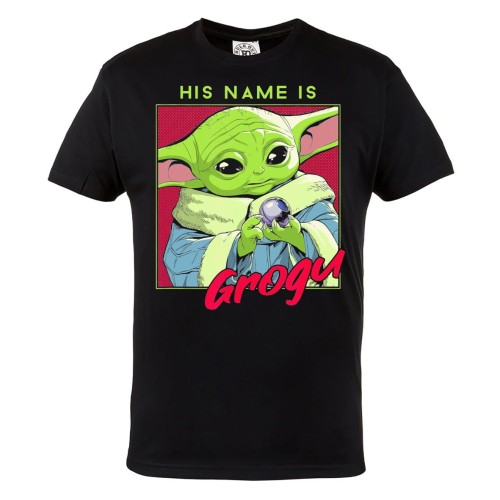 KOSZULKA STAR WARS GWIEZDNE WOJNY BABY YODA HIS NAME IS GROGU 1