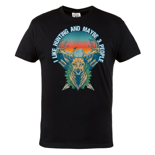 KOSZULKA DLA MYŚLIWEGO MYŚLIWY I LIKE HUNTING AND MAYBE 3 PEOPLE 1