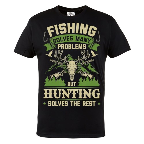 KOSZULKA DLA MYŚLIWEGO MYŚLIWY JELEŃ POLOWANIE FISHING & HUNTING 1