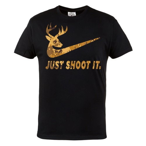 KOSZULKA DLA MYŚLIWEGO MYŚLIWY JELEŃ POLOWANIE JUST SHOOT IT 1