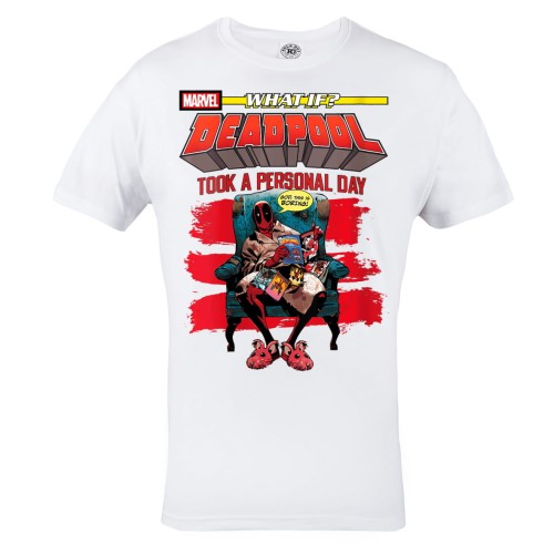 KOSZULKA MĘSKA FILMOWA DEADPOOL MARVEL DLA FANA TOOK A PERSONAL DAY