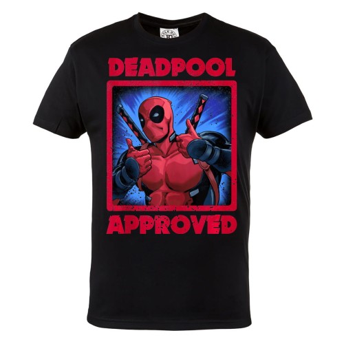 KOSZULKA MĘSKA FILMOWA MARVEL DLA FANA DEADPOOL APPROVED 1