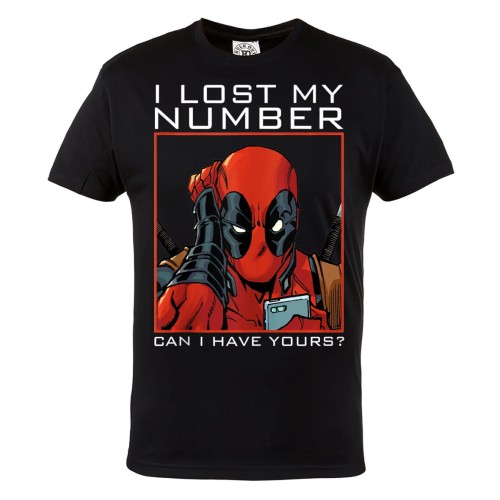 KOSZULKA MĘSKA FILMOWA MARVEL DLA FANA DEADPOOL I LOST MY NUMBER CAN I HAVE YOURS? 1