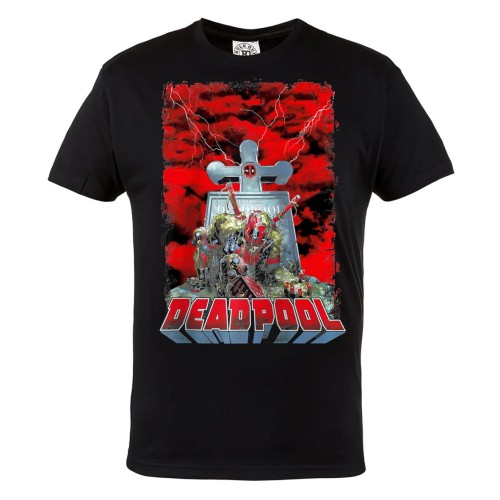 KOSZULKA MĘSKA FILMOWA MARVEL DLA FANA DEADPOOL GRÓB 1