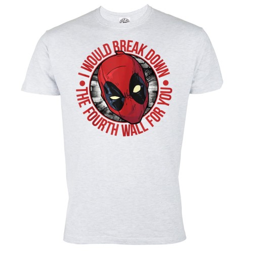 KOSZULKA MĘSKA FILMOWA DEADPOOL MARVEL DLA FANA I WOULD BREAK DOWN THE FOURTH WALL FOR YOU 1