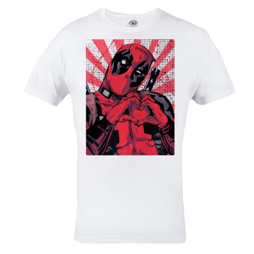 KOSZULKA MĘSKA FILMOWA DEADPOOL MARVEL DLA FANA SERUSZKO SENDING LOVE 1