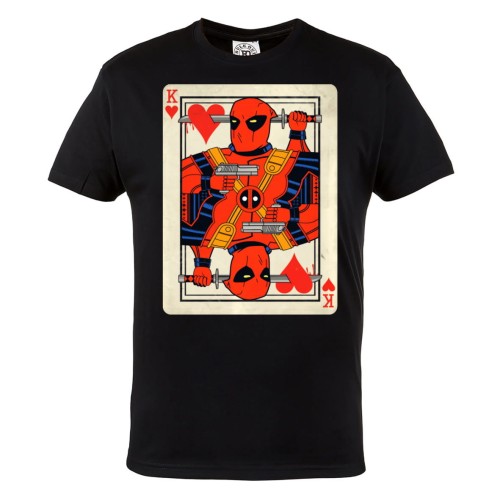 KOSZULKA MĘSKA FILMOWA DEADPOOL MARVEL DLA FANA KARTA KRÓL KIER