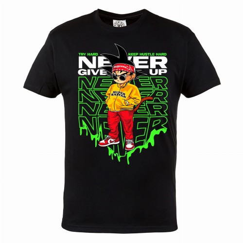 KOSZULKA DRAGON BALL MANGA ANIME SON GOKU SUPREME NEVER GIVE UP 1