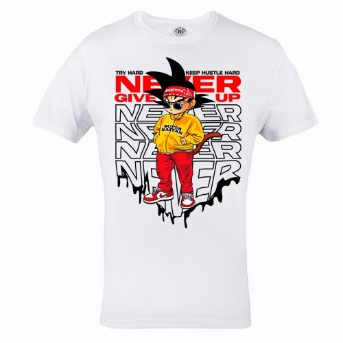 KOSZULKA DRAGON BALL MANGA ANIME SON GOKU SUPREME NEVER GIVE UP