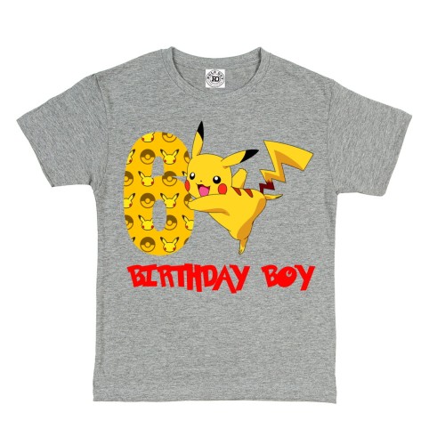 DZIECIĘCA KOSZULKA PREZENT NA 6 URODZINY DLA CHŁOPCA PIKACHU POKEMON BIRTHDAY BOY 1