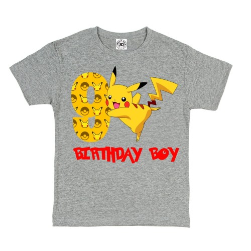 DZIECIĘCA KOSZULKA PREZENT NA 9 URODZINY DLA CHŁOPCA PIKACHU POKEMON BIRTHDAY BOY 1