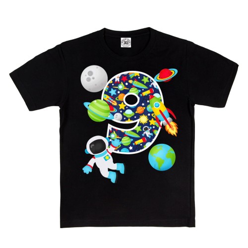 DZIECIĘCA KOSZULKA PREZENT NA 9 URODZINY KOSMOS KOSMONAUTA PLANETY