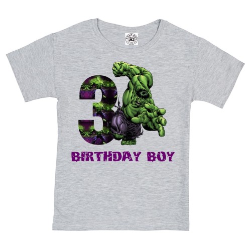 DZIECIĘCA KOSZULKA PREZENT NA 3 URODZINY DLA CHŁOPCA MARVEL HULK BIRTHDAY BOY