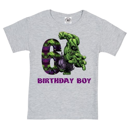 DZIECIĘCA KOSZULKA PREZENT NA 6 URODZINY DLA CHŁOPCA MARVEL HULK BIRTHDAY BOY 1