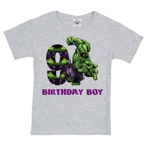 DZIECIĘCA KOSZULKA PREZENT NA 9 URODZINY DLA CHŁOPCA MARVEL HULK BIRTHDAY BOY