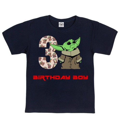 DZIECIĘCA KOSZULKA PREZENT NA 3 URODZINY DLA CHŁOPCA BABY YODA BIRTHDAY BOY 1