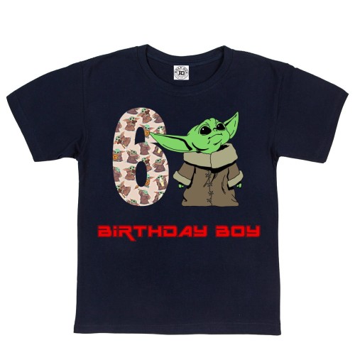 DZIECIĘCA KOSZULKA PREZENT NA 6 URODZINY DLA CHŁOPCA BABY YODA BIRTHDAY BOY