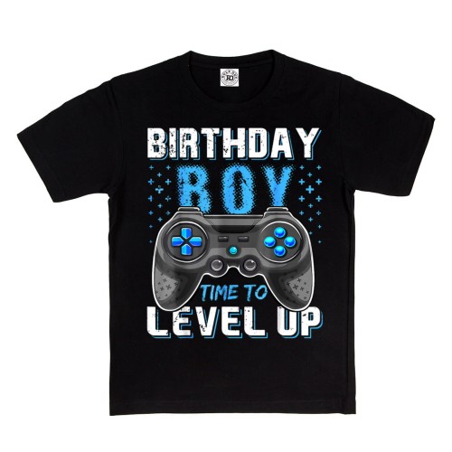 DZIECIĘCA KOSZULKA PREZENT NA URODZINY DLA GRACZA VIDEO GAMER BIRTHDAY BOY TIME TO LEVEL UP 1