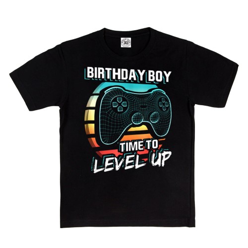 DZIECIĘCA KOSZULKA PREZENT NA URODZINY DLA GRACZA VIDEO GAMER BIRTHDAY BOY LEVEL UP