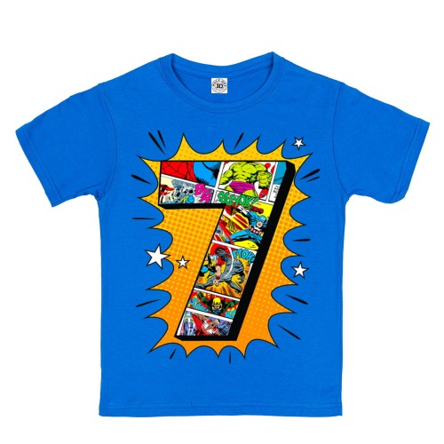 DZIECIĘCA KOSZULKA PREZENT NA 7 URODZINY MARVEL COMICS BOHATEROWIE