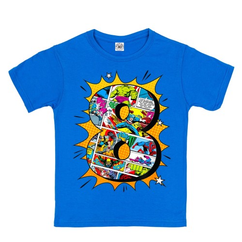 DZIECIĘCA KOSZULKA PREZENT NA 8 URODZINY MARVEL COMICS BOHATEROWIE