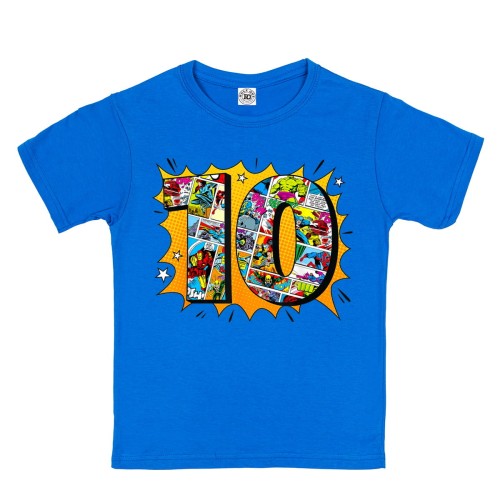 DZIECIĘCA KOSZULKA PREZENT NA 10 URODZINY MARVEL COMICS BOHATEROWIE