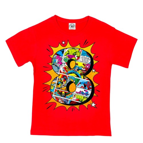 DZIECIĘCA KOSZULKA PREZENT NA 8 URODZINY MARVEL COMICS BOHATEROWIE 1