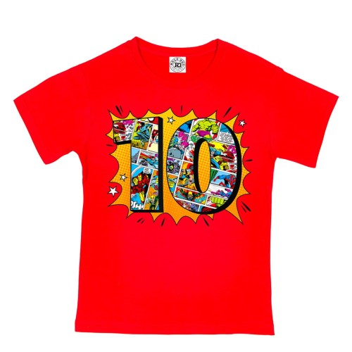 DZIECIĘCA KOSZULKA PREZENT NA 10 URODZINY MARVEL COMICS BOHATEROWIE 1