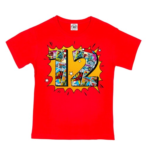 DZIECIĘCA KOSZULKA PREZENT NA 12 URODZINY MARVEL COMICS BOHATEROWIE 1