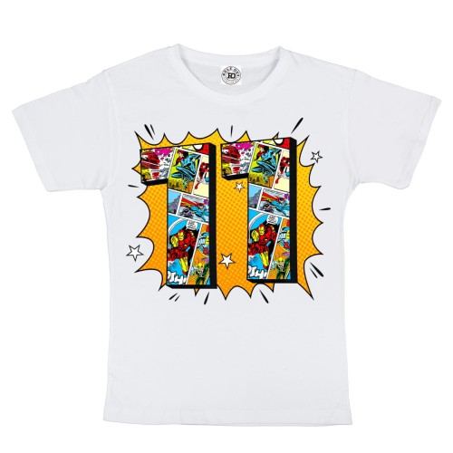 DZIECIĘCA KOSZULKA PREZENT NA 11 URODZINY MARVEL COMICS BOHATEROWIE
