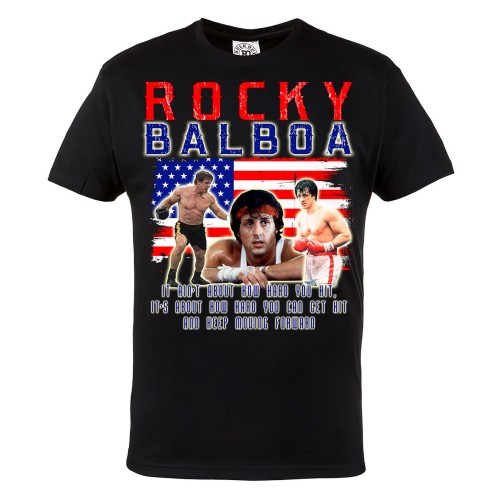 KOSZULKA FILMOWA ROCKY BALBOA IT AIN'T ABOUT HOW HARD YOU HIT 1