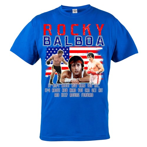 KOSZULKA FILMOWA ROCKY BALBOA IT AIN'T ABOUT HOW HARD YOU HIT 4