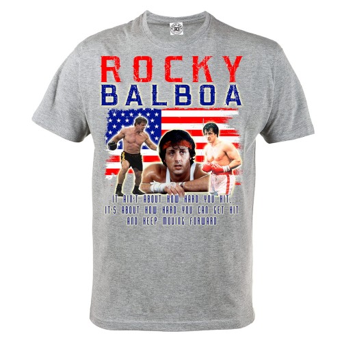 KOSZULKA FILMOWA ROCKY BALBOA IT AIN'T ABOUT HOW HARD YOU HIT 3